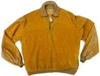 Elvis Presley Owned & Worn Gold Velour Shirt -- With COAs From Graceland Authenticated and the Elvis Presley Museum